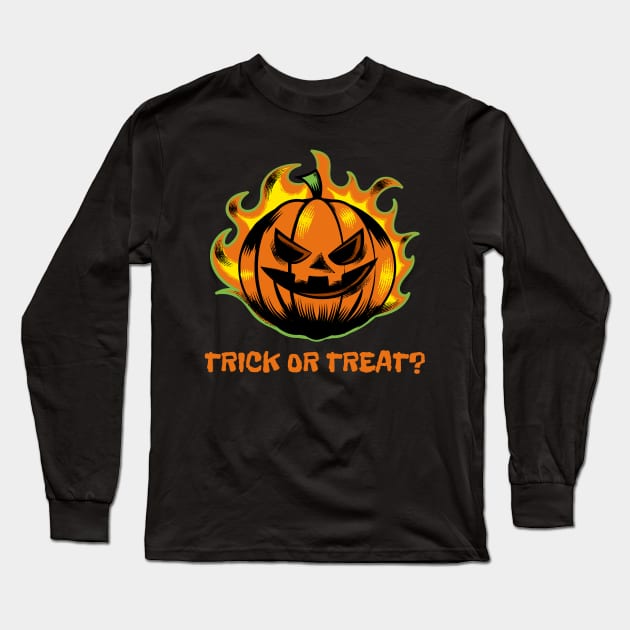 Happy Halloween Trick or Treat? Long Sleeve T-Shirt by Socalthrills